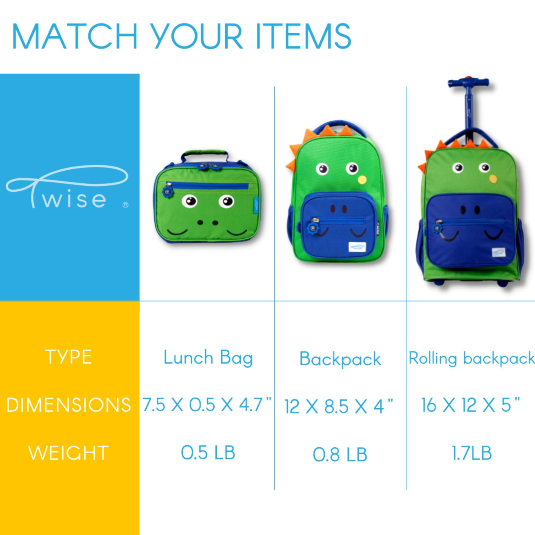 Twise Side-kick 12" Kids, Toddlers Backpack for Preschool, Dino