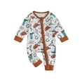thumbnail image 2 of Autumn Infant Baby Boys Girls Western Jumpsuits 3M 6M 12M 3 Style Cow Head Floral Print Long Sleeve Zipper Romper, 2 of 10