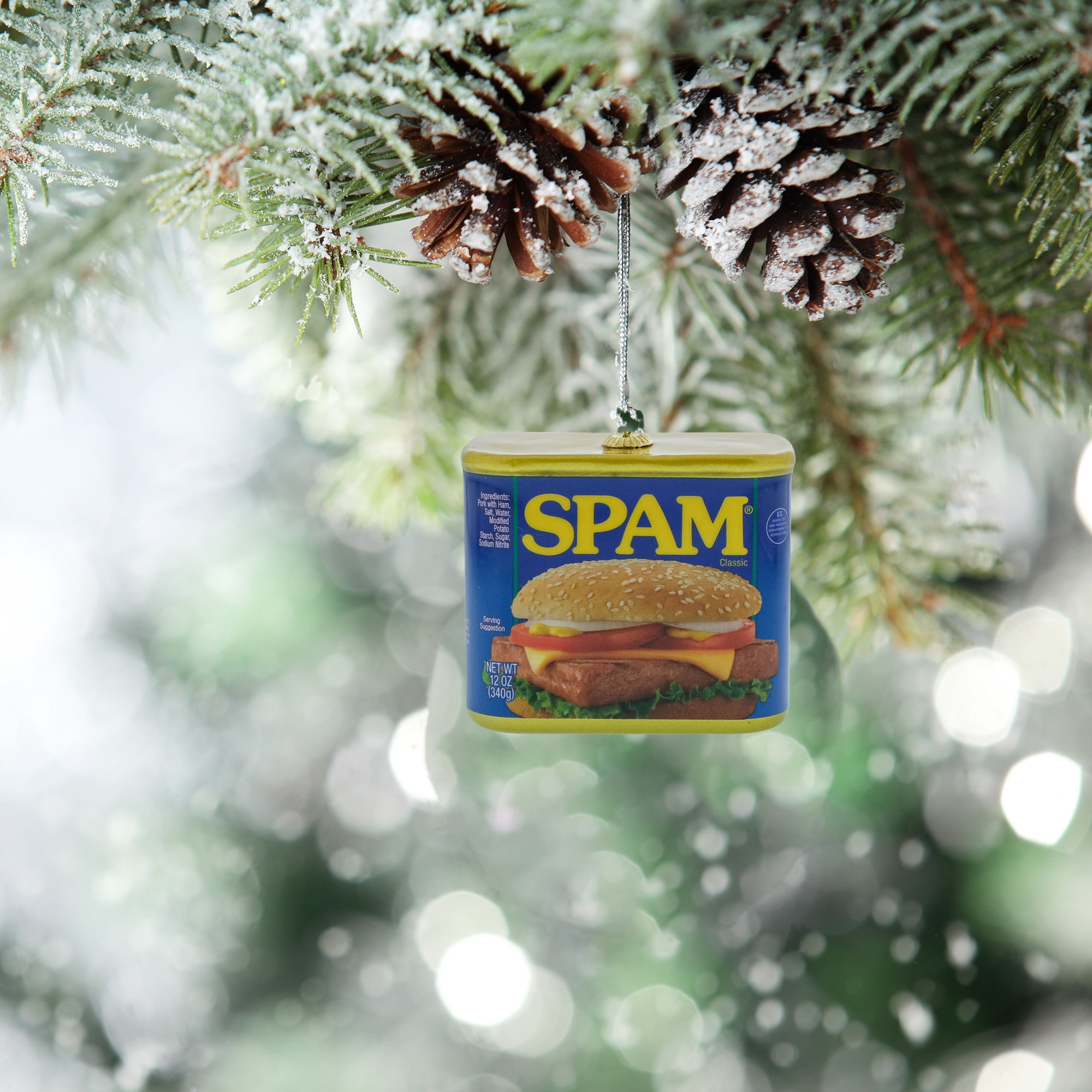 SPAM Classic Can Figural Christmas Tree Ornament