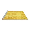 thumbnail image 2 of Ahgly Company Machine Washable Indoor Rectangle Abstract Yellow Contemporary Area Rugs, 8' x 12', 2 of 4