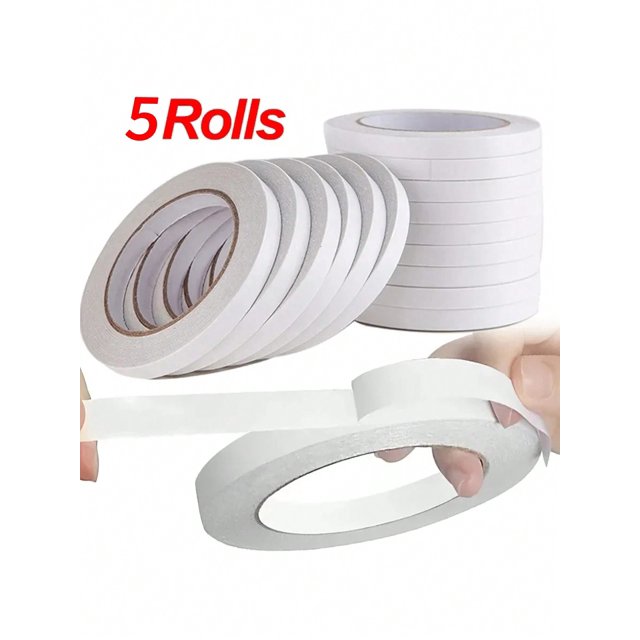5 Rolls Double-Sided Tape, Household Strong Adhesive Stickers, For Diy Balloon Decoration Accessories, Double-Sided Balloon Glue Point