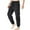 Black, variant on Holiday Deals! Ohufall Mens Pants Clearance Sale! Men Fashion Solid Casual Elastic Waist Pocket Trousers Sport Pants