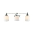 thumbnail image 2 of JONATHAN Y Lydia 24" 3-Light Iron/Frosted Glass Farmhouse Cottage LED Vanity Light, Chrome, 2 of 7