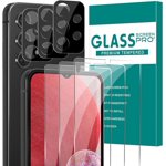 [3+3 Pack] Glass Screen Protector for Samsung Galaxy A13 with Camera Lens Protector, 3D Curved, 6.5 inch 9H Tempered Glass for Galaxy A13 Glass Screen Protector