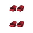 thumbnail image 1 of ZheElen 2pack/lot Quick Installation Chair Covers For Instant Room Upgrade High Elastic Polyester Curved Stretchy Chair Cover wine red 2Set, 1 of 6