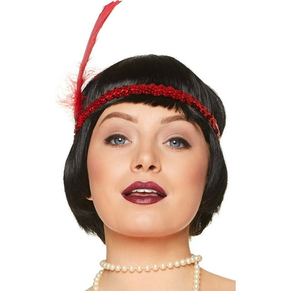 Roaring 20s Flapper Red Sequin Headband