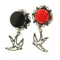 thumbnail image 6 of EHJRE Pair Vintage Sparrow Dangle Ear Tunnels Expander Gauges Piercing Red 25mm, 6 of 6