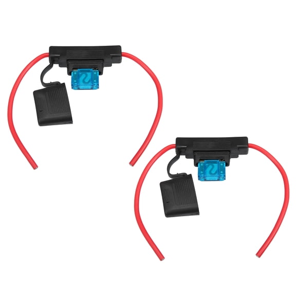 Unique Bargains 2 Set DC 12V 10 Gauge Car in Line ATC Blade Style Inline Fuse Holder with 60A Fuse
