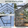 thumbnail image 6 of 8x20 FT Greenhouse Outdoor, Akaber Walk-in Garden Greenhouse with Polycarbonate Panels, Aluminum Frame Windproof Greenhouses for Outside, 6 of 7
