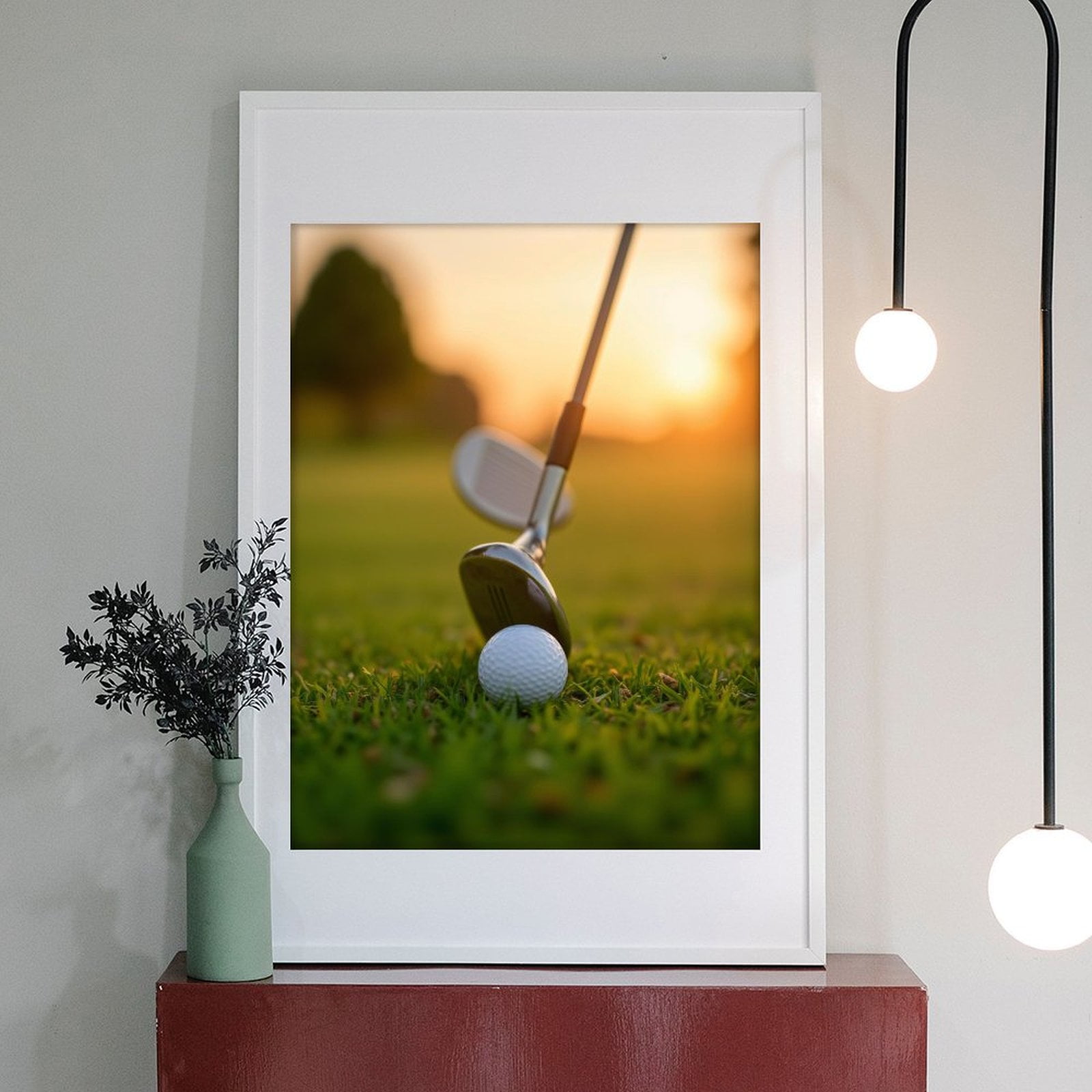Diamond Art Kit for Adults, Golf Club Tees Sunrise Field Diamond Painting for Adults Beginners, DIY Diamond Art Painting Kits, 5D Diamond Painting Crafts for Home Decor 12x16 Frameless