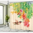 thumbnail image 5 of Ambesonne Nature Shower Curtain, Colibri Exotic Tree, 69"Wx70"L, Green Red Beige, 5 of 5