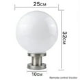 thumbnail image 5 of Modern White Acrylic Replacement Lamp Post Globe, Energy-Efficient Solar-Powered LED Light For Patios, Balconies, 5 of 5