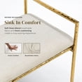 thumbnail image 4 of Furniture of America Zayen Modern Stainless Steel Upholstered Bench, Gold, 4 of 13