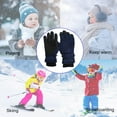 thumbnail image 5 of lnmuld Kids Gloves Winter Gloves for Skiing Snowboarding and Outdoor Skating Windproof Warm Mittens Size:6-11 Years, 5 of 5