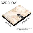 thumbnail image 3 of 9.2x6.7 inch Leather Notebook 100 Sheets, Multi-Pocket Design & Pen Loop Small Bunnies Refillable Journal Organizer, 3 of 6
