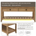 thumbnail image 3 of Shoe Rack with Cushioned Seat and Drawers, Multipurpose Shoe Bench for Entryway, Living Room, Bedroom, Old Pine, 3 of 7