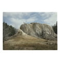 thumbnail image 1 of Yellowstone Cutting Board, Big Rock in Orange Spring Mound Yellowstone Forest Cloudy Sky Scenery Nature, Decorative Tempered Glass Cutting and Serving Board, Large Size, Beige Blue, by Ambesonne, 1 of 1