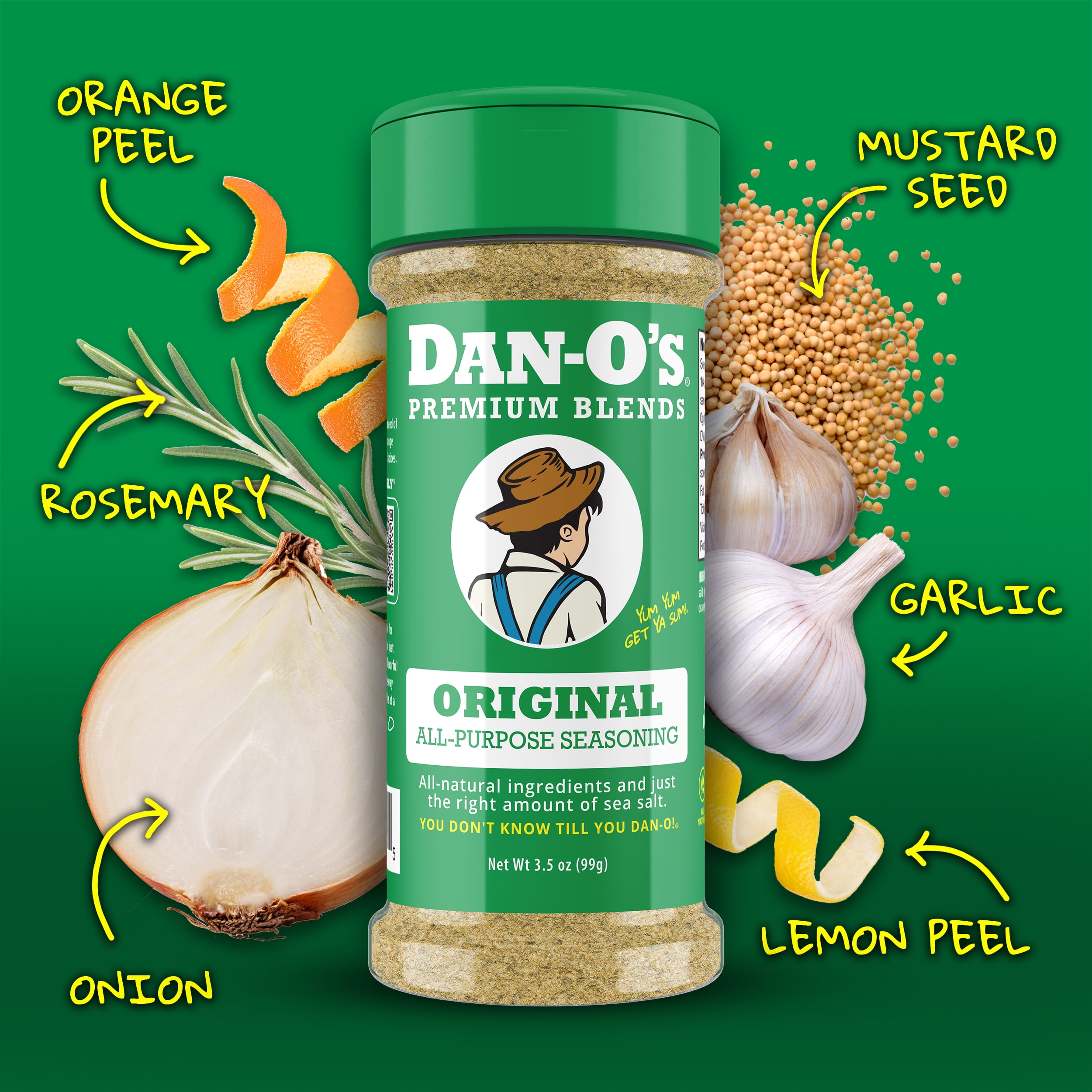 (8 pack) Dan-O's Original All-Purpose Seasoning for Grilling and Cooking - Small Bottle 3.5 oz