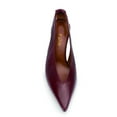 thumbnail image 3 of YDN Women Stylish Low Kitten Heeled Slip On Pumps Closed Pointed Toe V Cut Slingback Shoes Working Daily Wear Size 7 Wine Red, 3 of 4