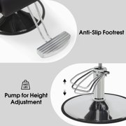 BarberPub 360° Swivel Salon Chair, Hair Stylist Hydraulic Styling Barber Chair for SPA Home Salon, Barbershop, Black