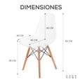 thumbnail image 3 of Sillas Eames Mirel Modernas Minimalistas Acrílico set 4 Piezas Transparente, 3 of 8