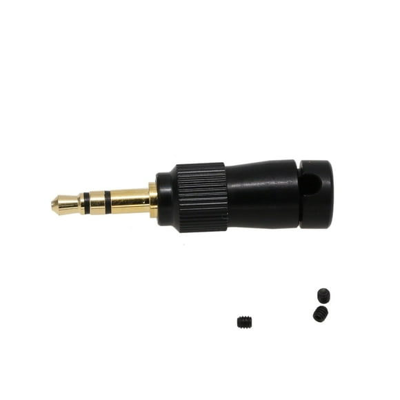 YQHWQ 2pack Locking 3.5mm 1/8" TRS Male Plug Connector for Sony Deity rophone Receiver Transmitter less Bodypack 1/8" locking plug 3.5mm