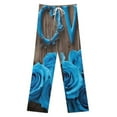 thumbnail image 3 of Blue Roses Love Print Pajama Pants Comfortable Elastic Waist Pajamas Fashion Sleepwear Bottoms Plus Size Homewear, 3 of 6