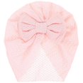 thumbnail image 2 of Durable Polyester Newborn Bow Hat for Girls Pink Keeps Warm Perfect for Photoshoots and Daily Use, 2 of 2