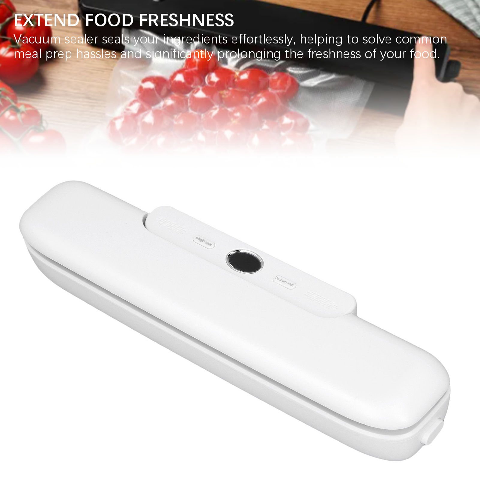 Yajisi Vacuum Sealer Machine for Food Storage, Full Automatic Freshness Preservation Sealer with 11.81 inches / 30 cm Width, Compact Design for Kitchen, EU Plug 110-230V