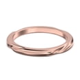 thumbnail image 3 of Twisting Wedding Ring 18K Rose Gold Over Silver Wedding Band, 3 of 4