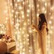 thumbnail image 3 of Christmas Decoration Curtain LED String Lights with Remote Control Xmas Tree Decor Holiday Wedding Fairy Garland Light for Home, 3 of 5