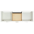 thumbnail image 7 of ARIEL Cambridge 66 Inch Double Rectangle Sink Bathroom Vanity With Carrara White Quartz Countertop 1.5 Edge In White, 7 of 7