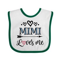 Inktastic Mimi Grandma Loves Me Girls Baby Bib
