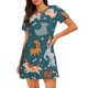 thumbnail image 1 of Balery Dogs Camisón de manga corta con cuello redondo para mujer, cómodo y elegante., 1 of 6
