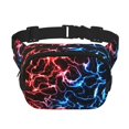 thumbnail image 1 of Balery Red And Blue Lightning Mochila Cinturón para Mujeres y Hombres, Bolsa de Cintura Impermeable de Doble Capa con Correa, 1 of 9