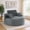 Gray(Wide Corduroy), variant on Hawsaiy 56.3" Oversized Round Chaise Lounge Sofa, Deep Seat Sleeper Loveseat with 3 Supportive Pillows, Wide Armrest, No Assembly Required, Corduroy Fabric Sofa Bed for Living Room or Bedroom
