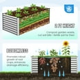 thumbnail image 5 of Quictent 6x3x2 ft Galvanized Raised Garden Bed Extra Height Outdoor Planter Box with Tomato Cage Silverr, 5 of 9