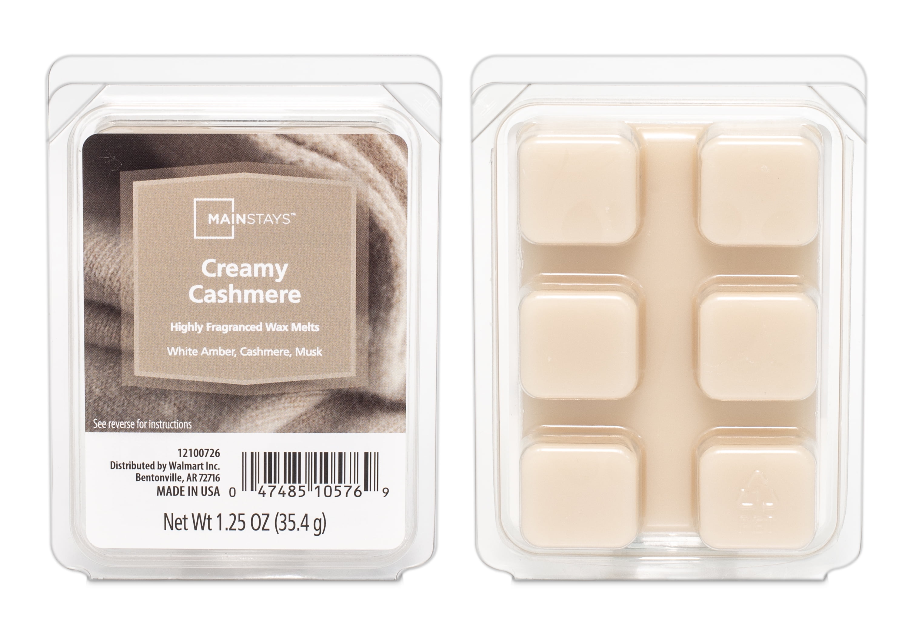 (6 pack) Mainstays Creamy Cashmere Scent 6 Cube Wax Melt, 1.25 oz