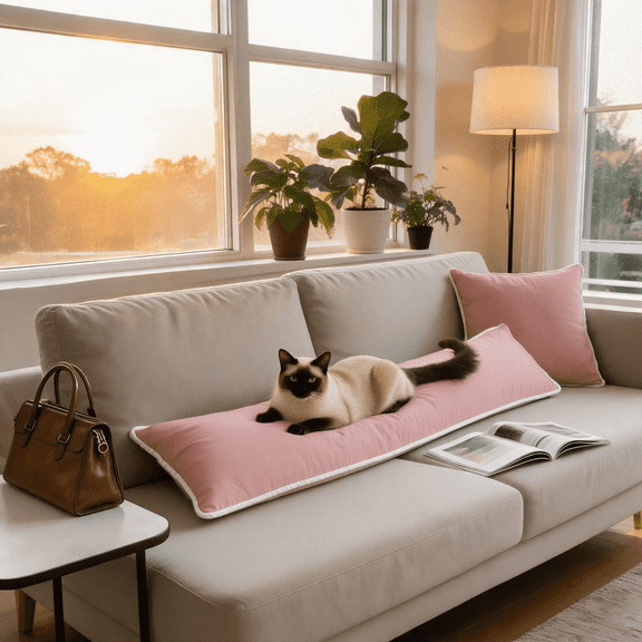 Body Pillow Insert 17x51 Inch Full Body Long Bed Pillow Firm Breathable Support Comfort Sleep Cushion for Adults Side Sleeper Home Bedroom Decor Grey Pink White