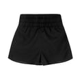 thumbnail image 3 of RYRJJ Women's High Waisted Flowy Athletic Shorts Tennis Skorts Ruffle Skirt Wrap Front Liner Workout Running Shorts Pants with Zip Pockets(Black,L), 3 of 5