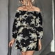 thumbnail image 3 of Puff Sleeve Dress, Off Shoulder Comfortable Women Elegant Dress For Club For Party For Female ANGGREK JD1711, 3 of 6