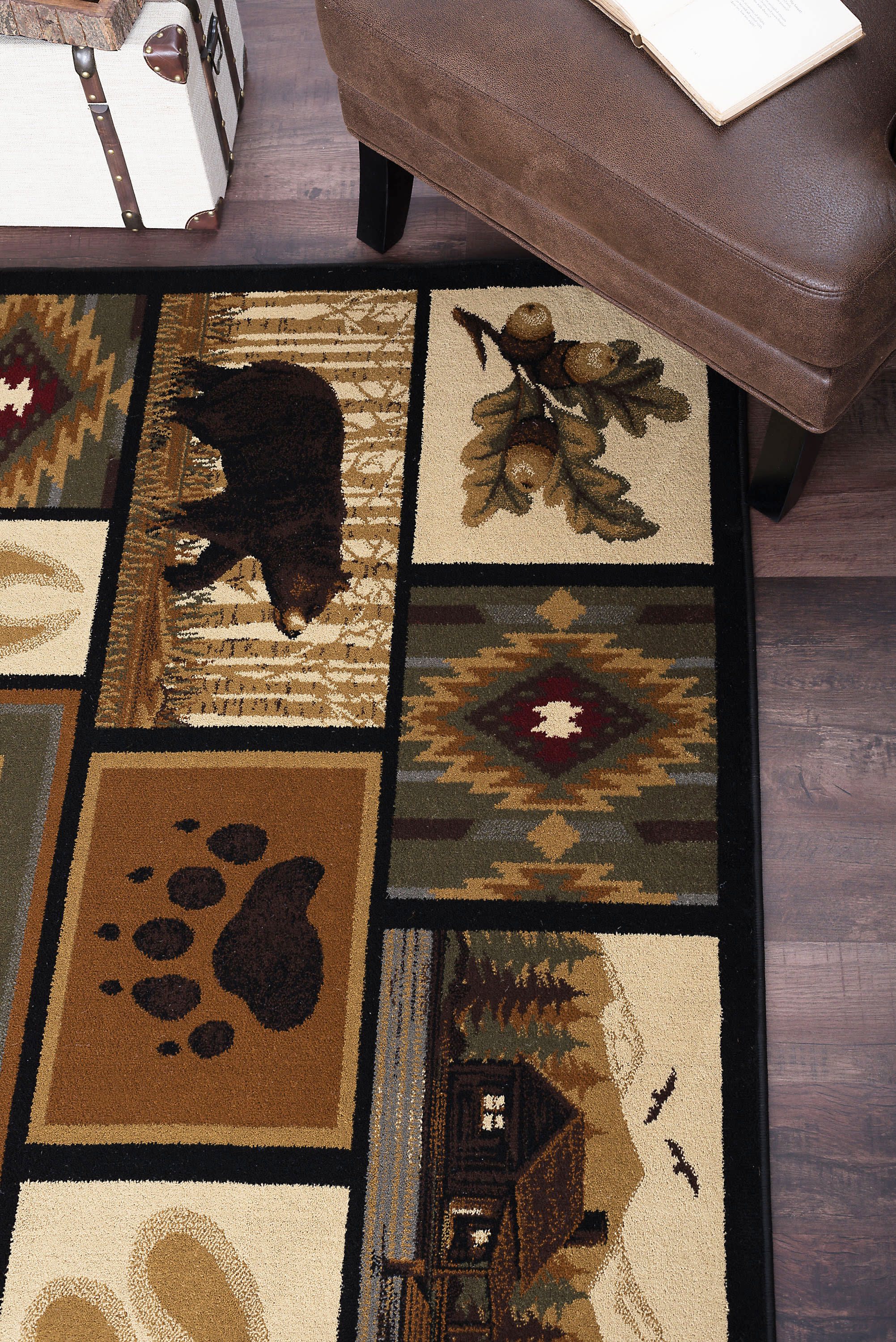Nature Novelty 9' x 12' Multi-Color Polypropylene Indoor Area Rug