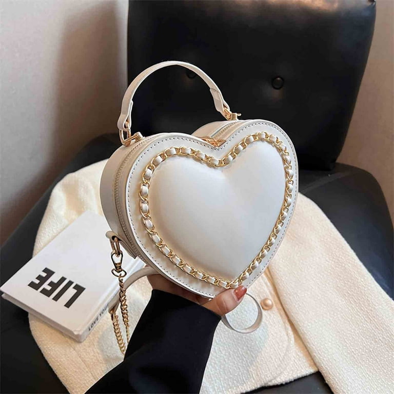 クラッチバッグ Valentine's Day Small Heart Bag Matoen Valentine's Day PU Heart Clutch Bag Heart Shape