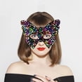 thumbnail image 4 of SHOWERORO Masque de Mascarade pour Enfants Filles avec Bande Élastique Ajustable Multicolore en Forme de Papillon, 4 of 6