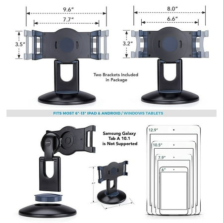 AboveTEK - 360 Rotating Tablet Stand - Black