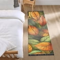 thumbnail image 3 of Yayeee Hallway Runner Rug 2'x6' Non Slip Machine Washable with Rubber Backing, Green Retro Leaves, 3 of 8