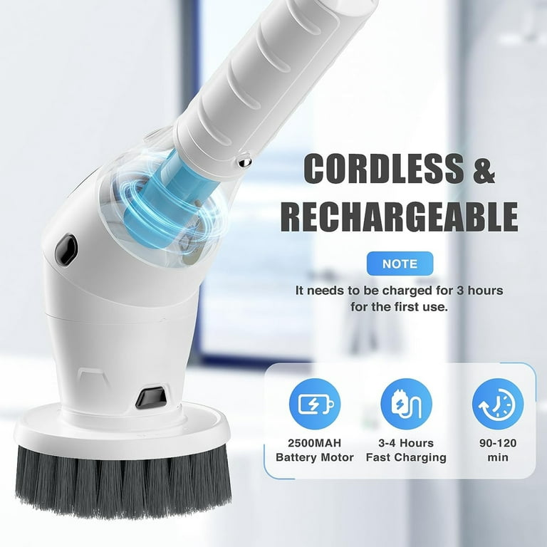 Electric Spin Scrubber Handheld Cordless Electric Cleaning Brush Electric  Spin Cleaner 2 Speeds Adjustable with Extension Rod - AliExpress
