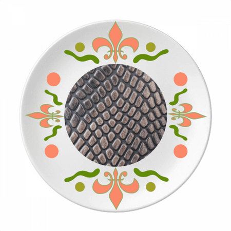 

Skin Leather Design Flower Ceramics Plate Tableware Dinner Dish