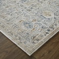 thumbnail image 3 of Feizy Pasha Transitional Medallion, Ivory/Taupe/Blue, 2' x 3' Accent Rug Stain Resistant Pet & Kid Friendly Bohemian & Eclectic Distressed Floor Rug for Living room Bedroom, 3 of 9