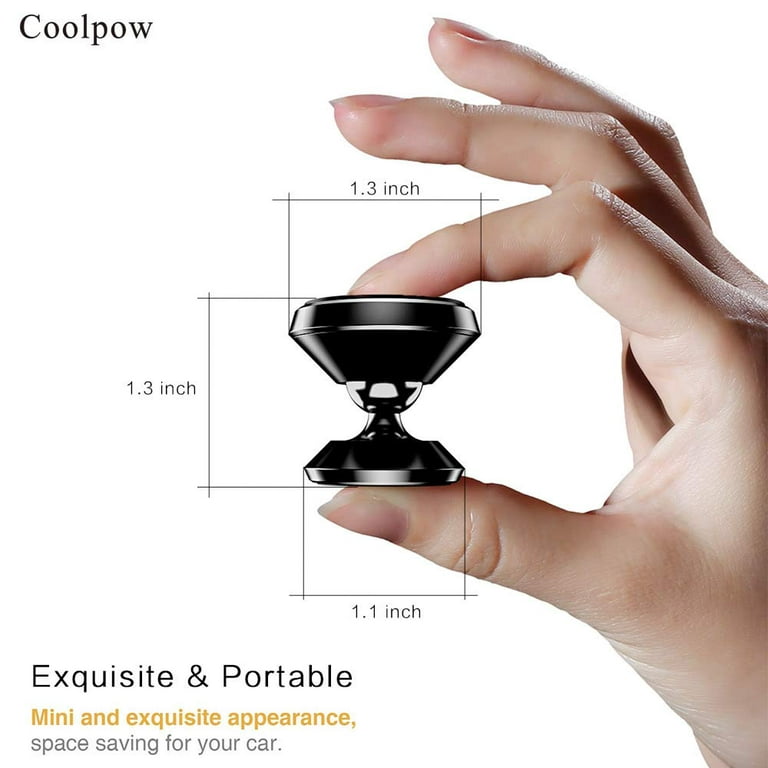 Coolpow [2 Pack] Magnetic Phone Mount, [Super Strong Magnet] [With 3 Metal  Plate] Car Magnetic Phone Holder, [360° Rotation] Universal Dashboard Car  Mount Fits Iphone Samsung Etc Most Smartphones : : Electronics